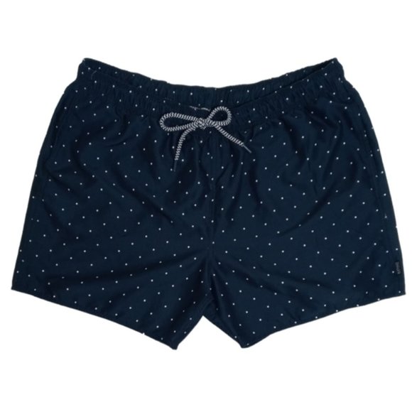 Good Condition - Buffalo David Button Navy Polka Dot Shorts